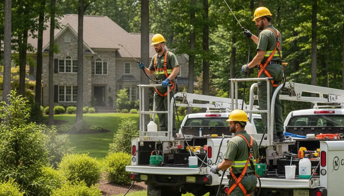 Professional deer deterrent service protecting trees and shrubs in Cleveland, OH
