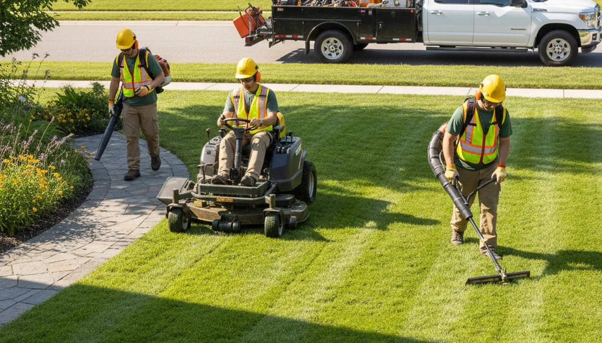 Cleveland, OH tree service crew providing professional lawn care for healthier turf and seasonal support