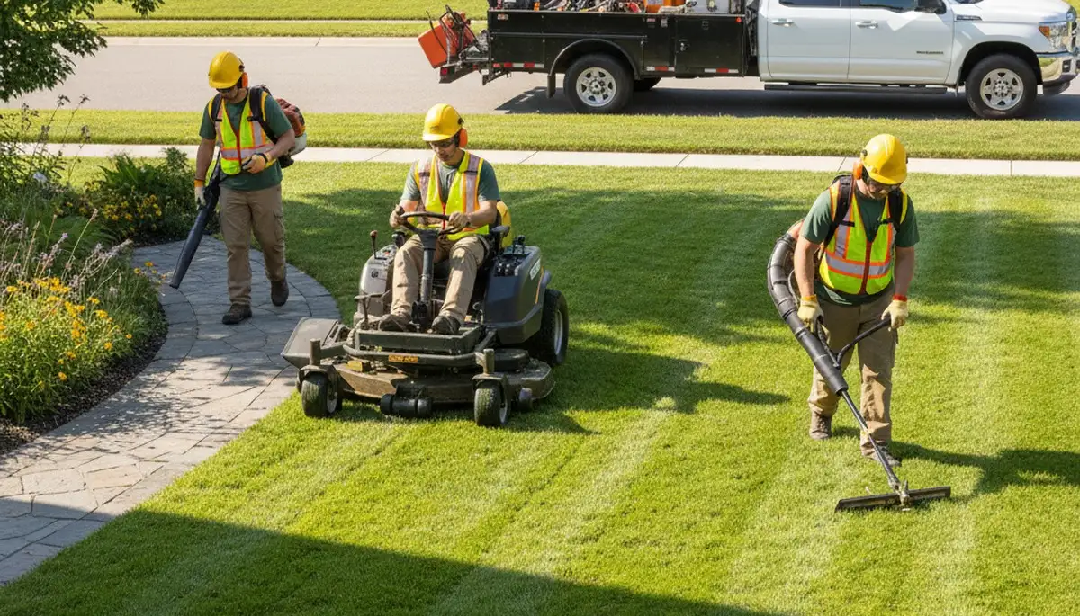 Cleveland, OH tree service crew providing professional lawn care for healthier turf and seasonal support