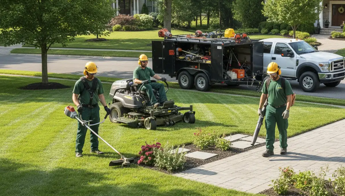 Cleveland, OH tree service crew providing lawn care and healthy yard maintenance