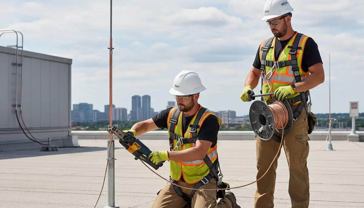 Cleveland, OH arborist installs lightning protection on trees and property for safety