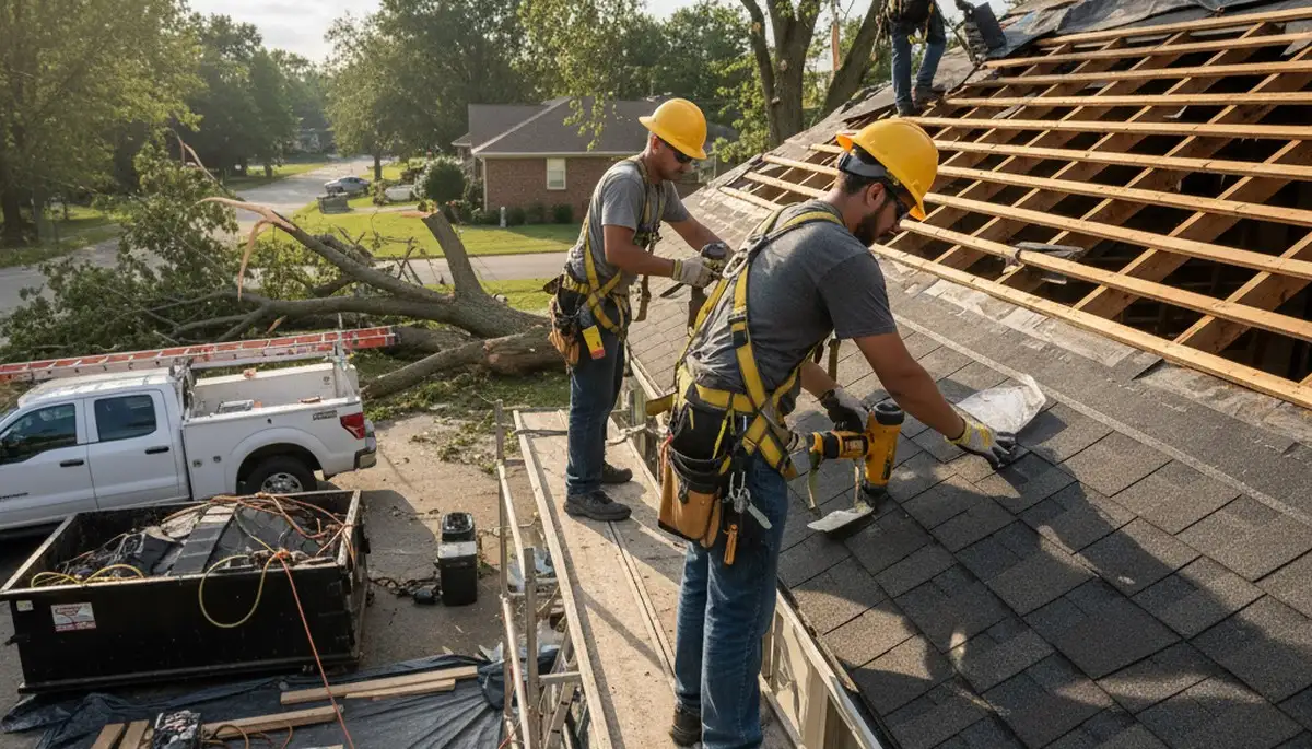 Cleveland, OH tree service crew handling storm damage cleanup and safe tree removal