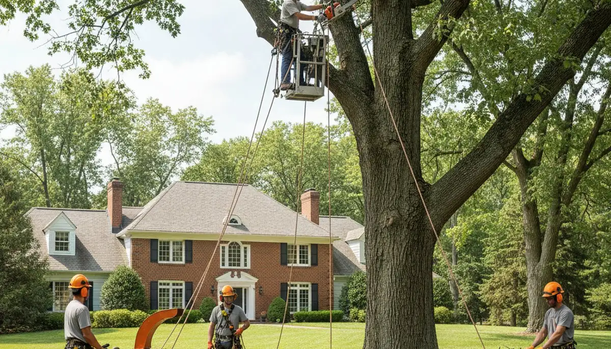 Tree service crew in Cleveland, OH providing professional tree care and removal services