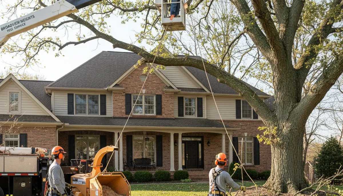 Tree service crew in Cleveland, OH providing professional tree care and removal services