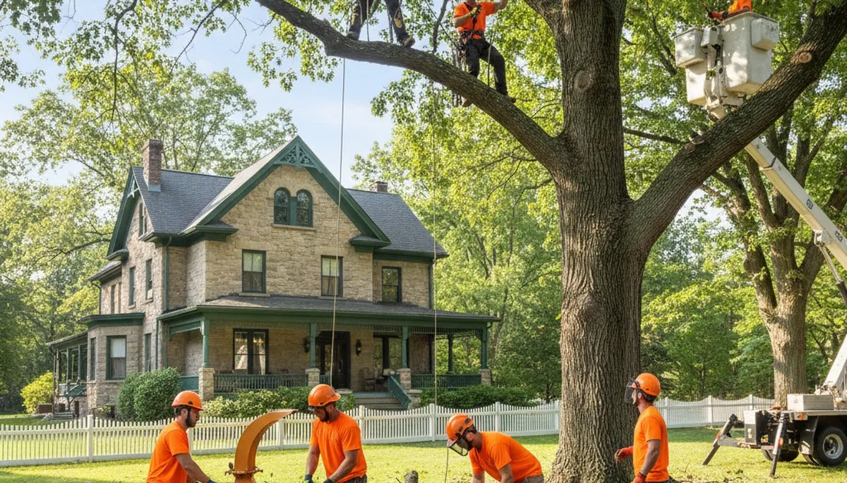 Tree service crew in Cleveland, OH providing professional tree care and removal services