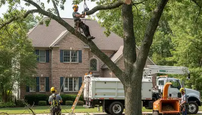 Cleveland, OH tree service crew providing professional tree care and removal for local properties