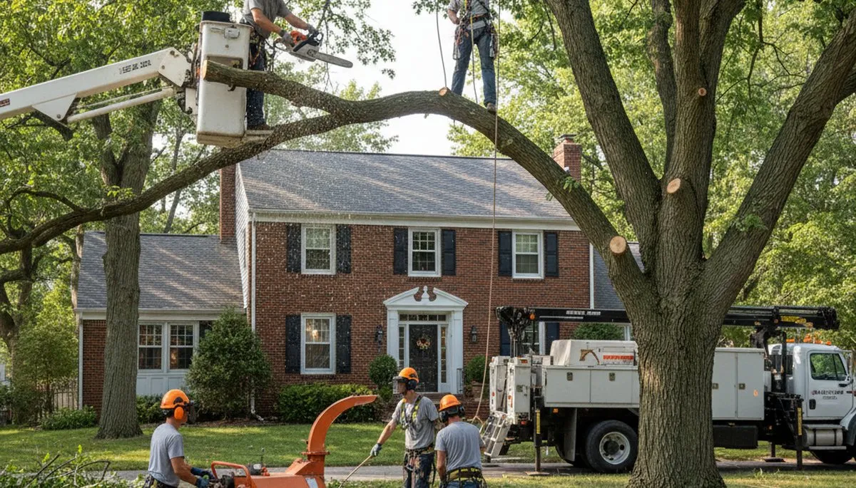 Tree service team in Cleveland, OH providing professional tree trimming and removal services