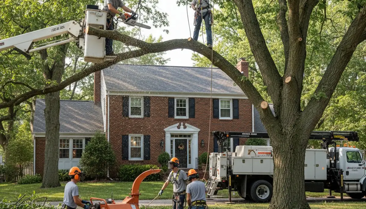 Tree service team in Cleveland, OH providing professional tree trimming and removal services