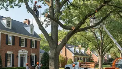 Tree service crew in Cleveland, OH providing professional tree care and removal services