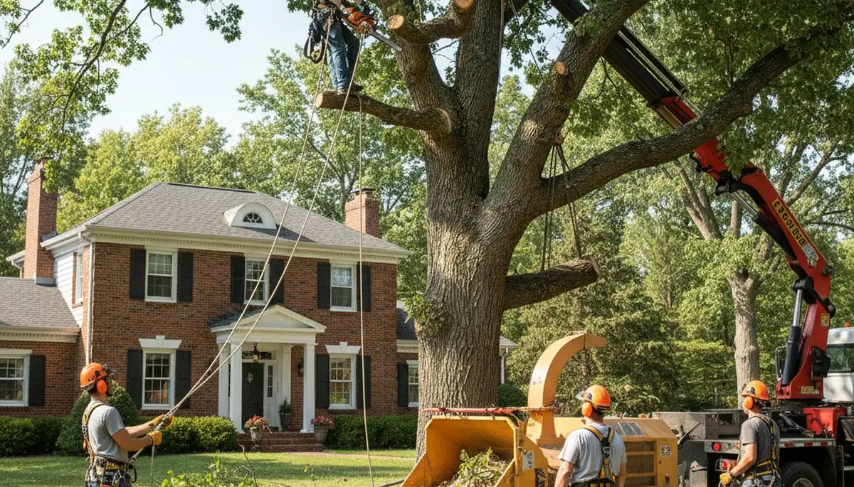 Tree service crew in Cleveland, OH providing professional tree care and removal services