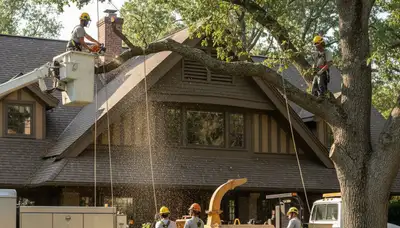 Tree service team in Cleveland, OH providing professional tree removal and trimming services