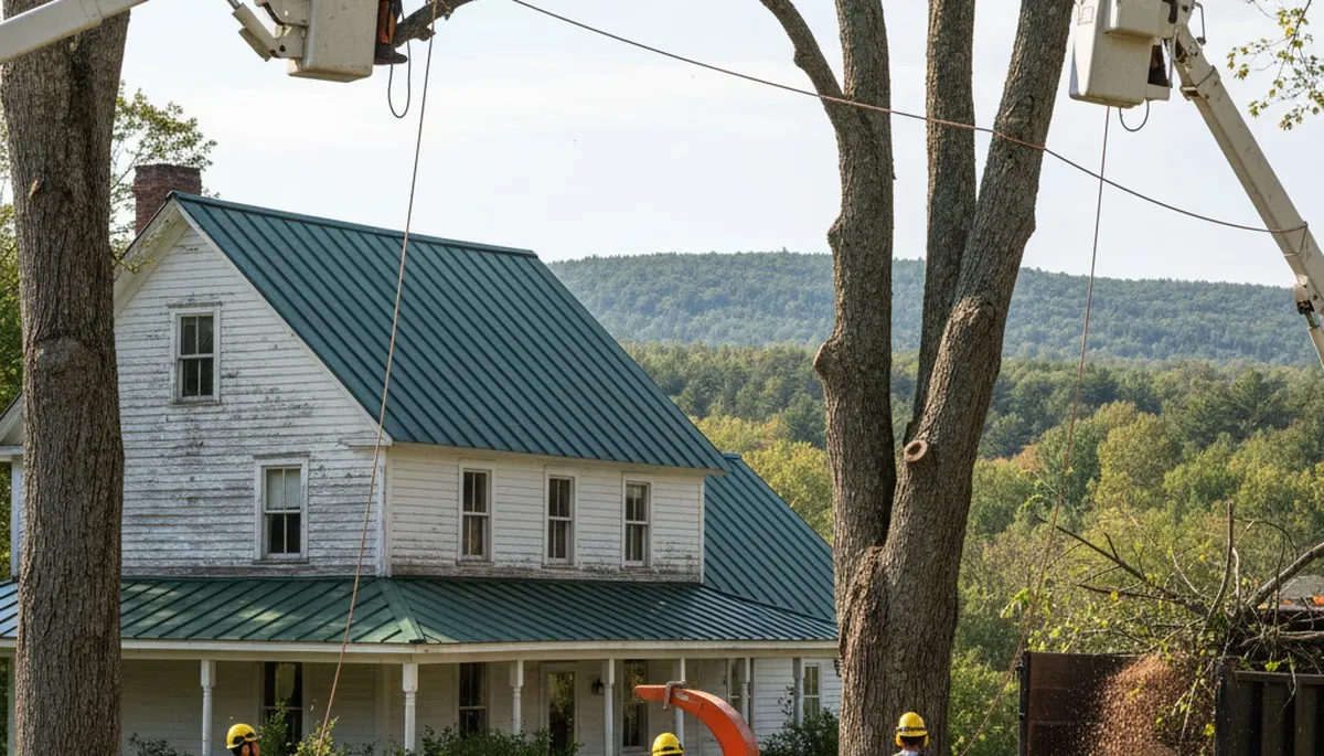 Tree service crew in Cleveland, OH handling professional tree care for local homeowners