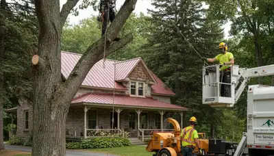 Cleveland, OH tree service crew providing professional tree trimming and removal for local properties