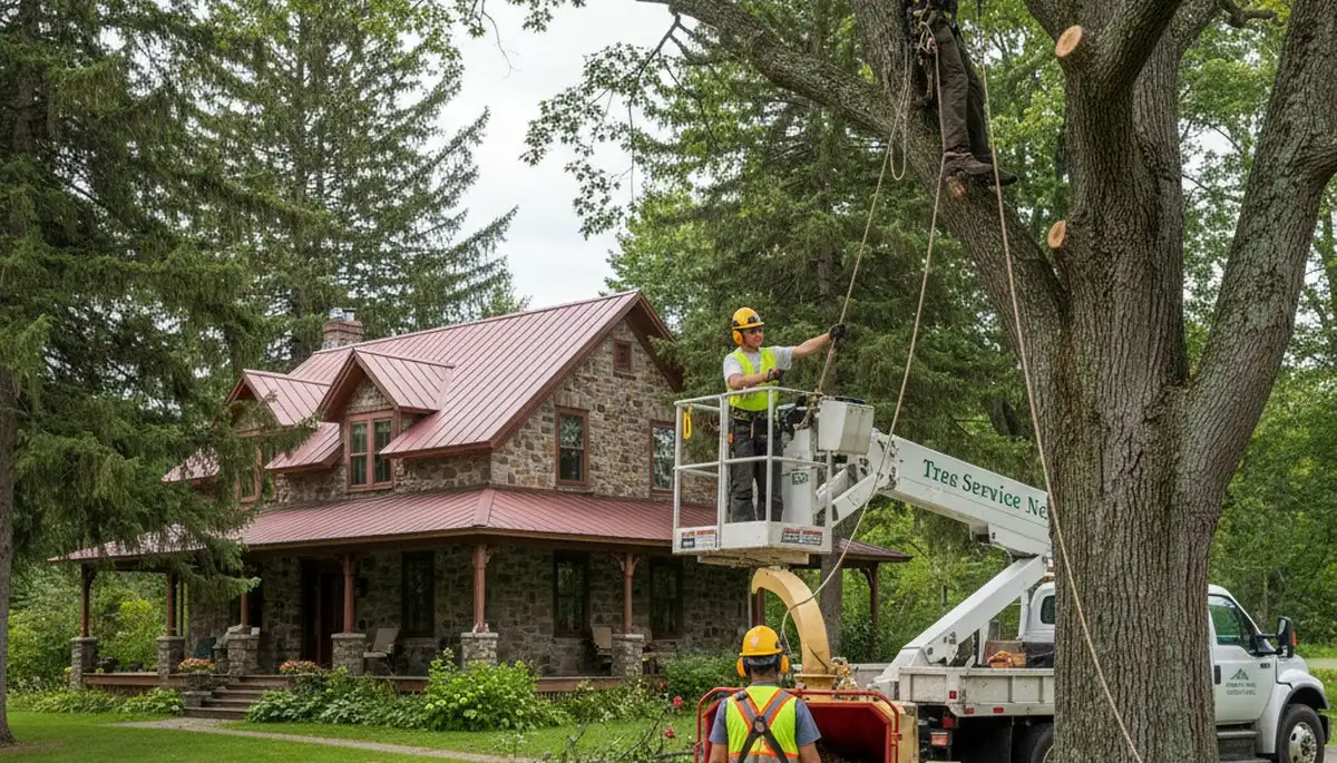 Cleveland, OH tree service crew providing professional tree trimming and removal for local properties