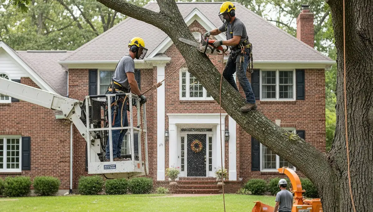 Cleveland, OH tree service crew providing professional tree trimming and removal for homeowners
