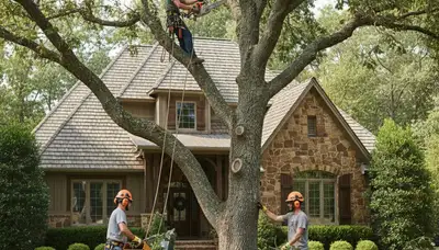 Tree service crew in Cleveland, OH providing professional tree care and removal services
