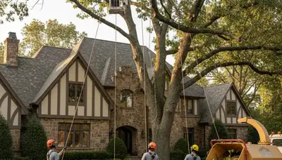Cleveland, OH tree service crew trimming and removing trees for safe, professional property care