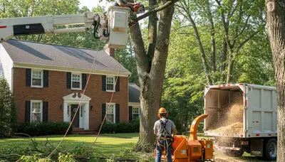 Tree service crew in Cleveland, OH providing professional tree care and removal for homeowners