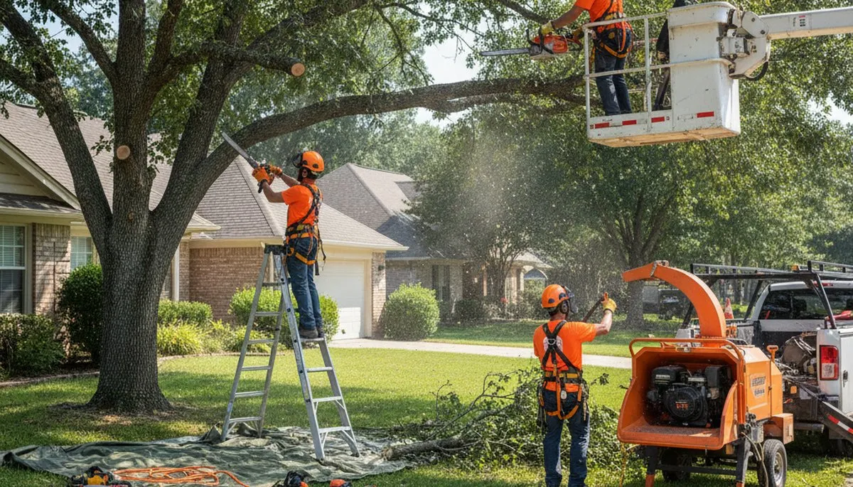 Cleveland, OH tree service crew trimming a tree for safer, healthier growth