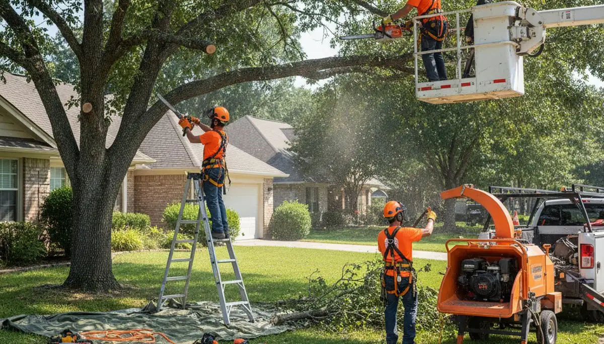 Cleveland, OH tree service crew trimming a tree for safer, healthier growth